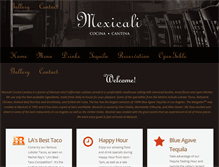 Tablet Screenshot of mexicalicocinacantina.com